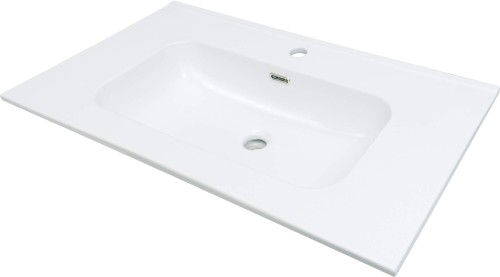 Deante Tubo umywalka wpuszczana w blat 80 cm, kolor biały CTU_6U8W