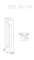 Imers SIZER grzejnik dekoracyjny 280 x 1360 mm, 0912