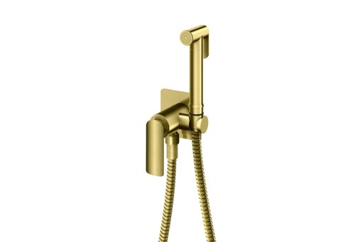 Kohlman Experience Brushed Gold bateria bidetowa podtynkowa, kolor złoty szczotkowany QW135EGDB