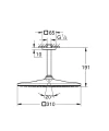 Grohe Rainshower Mono Cube 310 deszczownica z ramieniem sufitowym, kolor zloty szczotkowany (brushed cool sunrise) 26566GN0