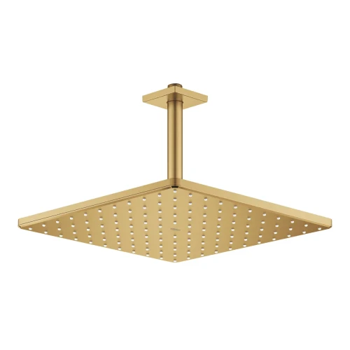 Grohe Rainshower Mono Cube 310 deszczownica z ramieniem sufitowym, kolor zloty szczotkowany (brushed cool sunrise) 26566GN0