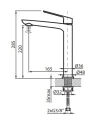 Vedo Desso bateria umywalkowa wysoka kolor chrom VBD4003/CH