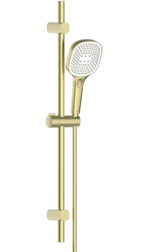 KFA Armatura Malaga zestaw natryskowy na drążku PVD, kolor złoty szczotkowany (Brushed gold) 841-352-31