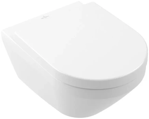 Villeroy&Boch Architectura Combi-Pack Direct Flush miska WC bez rantu z deską wolnoopadającą, powłoka Ceramicplus kolor biały (Weiss Alpin) 4694CLR1