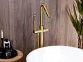 Besco Veo 3.0 ColdMode bateria wannowa wolnostojąca, kolor złoty szczotkowany BW-V3-ZS
