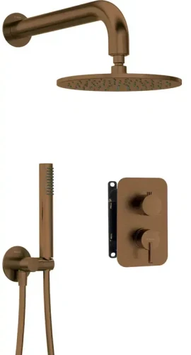 Deante Silia BOX zestaw prysznicowy podtynkowy, kolor brąz szczotkowany BXYYCQSM