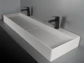 Deante Blur umywalka nablatowa granitowa z maskownicą 120 cm, kolor alabaster (biały) CQB_AU2S aranżacja