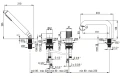 Deante Silia Hexa bateria wannowa 4-otworowa, kolor stal szczotkowana BHS_F14M