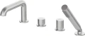 Deante Silia Hexa bateria wannowa 4-otworowa, kolor stal szczotkowana BHS_F14M