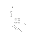 Gedy Pirenei wieszak 45 cm na ręcznik, kolor złoty-mat PI21/45/GM