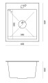Quadron Luke 90 zlewozmywak stalowy 400x450mm z syfonem, 1 komorowy bez ociekacza +bateria kuchenna z elastyczną wylewką kolor black metal ZH4045PVDBLM_3323503PVDBLM