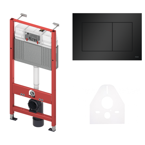 Stelaż Tece z przyciskiem czarny mat TeceNow + mata 9400407+924040