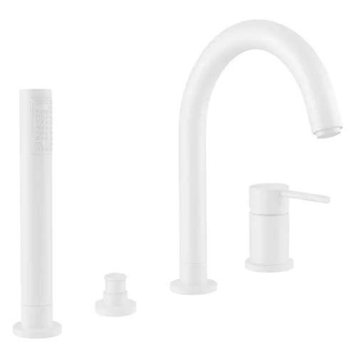 Biała bateria wannowa 4-otworowa Emmevi Piper 45120BIO