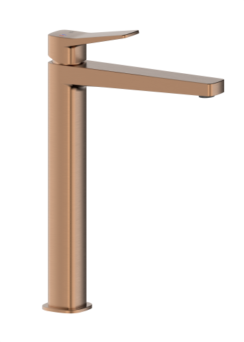 Kfa Armatura Malaga Brushed Rose Gold bateria umywalkowa wysoka kolor czerwony złoty szczotkowany PVD  4522-712-34