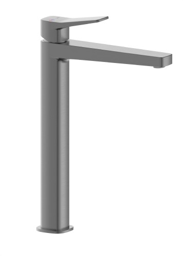 Kfa Armatura Malaga Gun Metal Grey bateria umywalkowa wysoka kolor grafit metaliczny PVD  4522-712-61