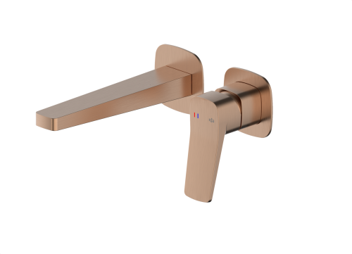 Kfa Armatura Malaga Brushed Rose Gold bateria umywalkowa podtynkowa kolor czerwony złoty szczotkowany PVD  4529-810-34