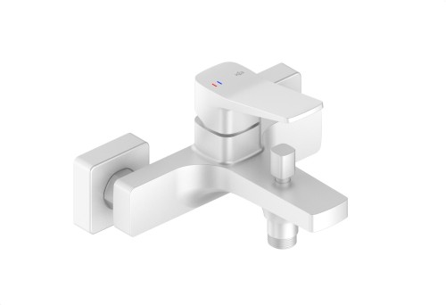 Kfa Armatura Malaga White bateria wannowa ścienna kolor biały mat (white) 4524-010-44