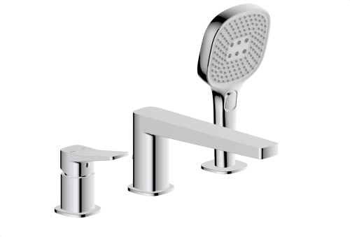 Kfa Armatura Malaga bateria wannowa 3otworowa kolor chrom  4525-210-00