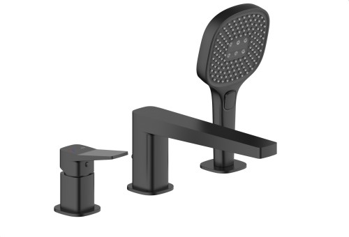 Kfa Armatura Malaga Black bateria wannowa 3otworowa kolor czarny mat (Black)  4525-210-81