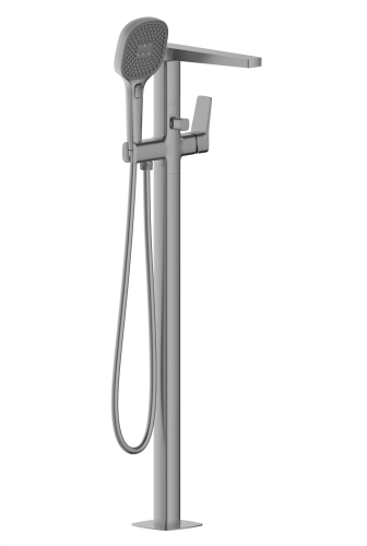 Kfa Armatura Malaga Gun Metal Grey bateria wannowa wolnostojąca kolor grafit metaliczny PVD  4525-510-61