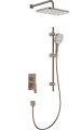 Kfa Armatura Malaga Brushed Rose Gold zestaw natryskowy podtynkowy z drążkiem, kolor czerwony złoty szczotkowany PVD  4529-301-34