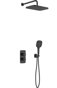 Kfa Armatura Malaga Black zestaw natryskowy termostatyczny PVD, kolor czarny mat (Black)  5759-501-81