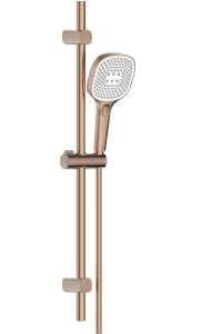 Kfa Armatura Malaga Brushed Rose Gold zestaw natryskowy na drążku PVD, kolor czerwony złoty szczotkowany PVD  841-352-34