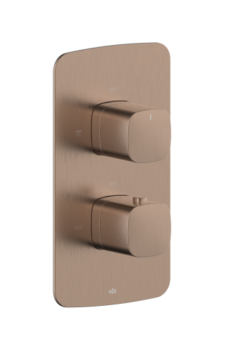 Kfa Armatura Malaga Brushed Rose Gold bateria prysznicowa termostatyczna PVD, kolor czerwony złoty szczotkowany PVD  5759-001-34