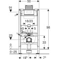 Geberit Duofix Omega 12cm stelaż podtynkowy do WC H98 111.030.00.2