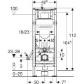 Geberit Duofix Sigma 12 cm stelaż podtynkowy do WC H112 111.350.00.6
