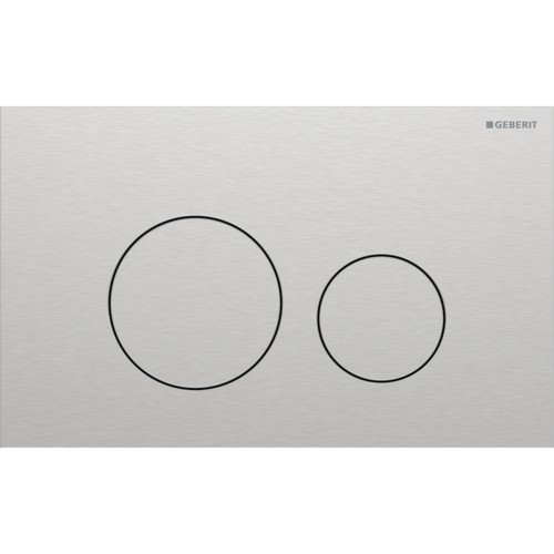 Geberit Sigma40 przycisk spłukujący okrągły z powłoką easy-to-clean, kolor stal szczotkowana115.628.FW.1