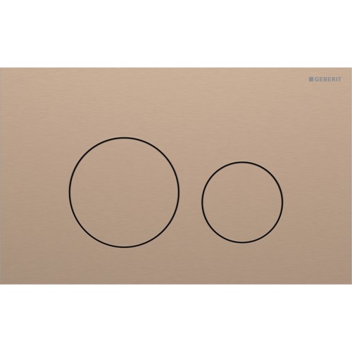 Geberit Sigma40 przycisk spłukujący okrągły z powłoką easy-to-clean, kolor czerwone złoto szczotkowane 115.628.QB.1