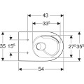 Geberit Selnova miska wisząca TurboFlush 54 cm, kolor biały 503.082.00.1