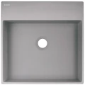Deante Correo umywalka nablatowa 40x40 cm granitowa, kolor szary metalik CQR_SU4S