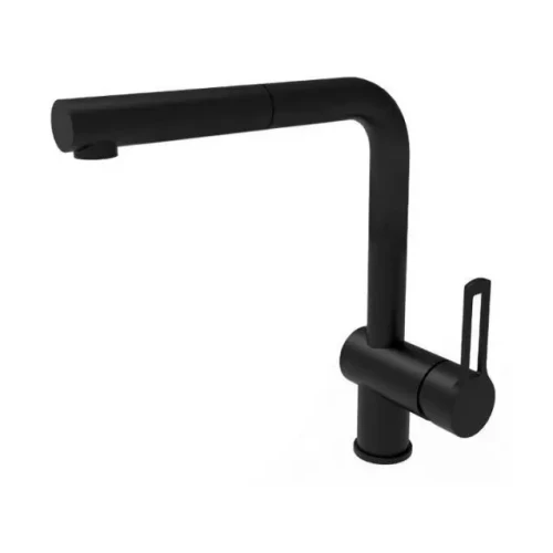 Bateria kuchenna czarny mat wyciągana wylewka obrotowa Paffoni Ringo RIN185NO