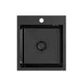 Quadron Luke 90 zlewozmywak stalowy 400x450mm z syfonem, 1 komorowy bez ociekacza ZH4045PVDBLM