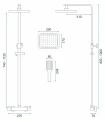 Rea Tom zestaw natryskowy termostatyczny, kolor czarny REA-P7101