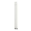 Terma Rolo Hanger grzejnik łazienkowy 1200x95 mm, 2 kolumnowy, kolor biały mat WGROW120009-KJ16SX