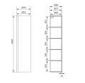Słupek Cersanit Moduo antracyt S590-070-DSM