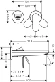 Hansgrohe Rebris S bateria umywalkowa podtynkowa, kolor czarny mat 72528670