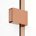 New Trendy Eventa Copper Shine kabina prysznicowa prostokątna 100x70x200 cm, wersja prawa (P) szkło przejrzyste miedź połysk EXK-6412