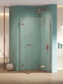 New Trendy Eventa Copper Shine kabina prysznicowa prostokątna 80x120x200 cm, szkło przejrzyste miedź połysk EXK-6434