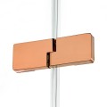 New Trendy Eventa Copper Shine kabina prysznicowa prostokątna 80x120x200 cm, szkło przejrzyste miedź połysk EXK-6434