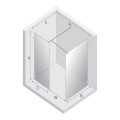 New Trendy Eventa Copper Shine kabina prysznicowa Walk-in 120x90x200 cm szkło przejrzyste, profile miedź połysk EXK-6567
