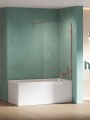 New Trendy Eventa Copper Shine parawan nawannowy wspornik prostopadły 70x150 cm szkło przejrzyste, profil miedź połysk EXK-5695-WP