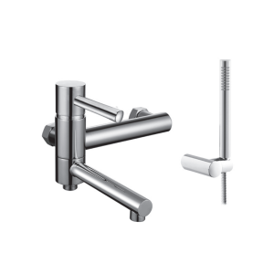 Demm Spike bateria wannowa ścienna z składaną wylewką, kolor chrom 6800