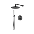 Demm Spike zestaw natryskowy podtynkowy z deszczownicą 25cm, kolor czarny-mat 68ZES25/CZAR