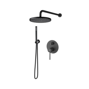 Demm Spike zestaw natryskowy podtynkowy z deszczownicą 25cm, kolor czarny-mat 68ZES25/CZAR