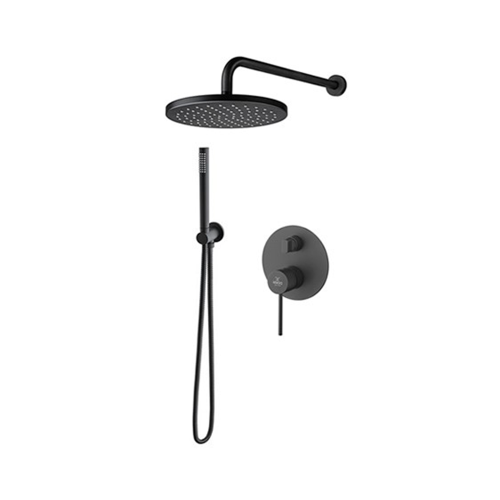 Demm Spike zestaw natryskowy podtynkowy z deszczownicą 25cm, kolor czarny-mat 68ZES25/CZAR