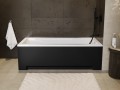 Besco Uni obudowa do wanien 170x70 cm ryflowana, kolor czarny mat #OAPM-170URB